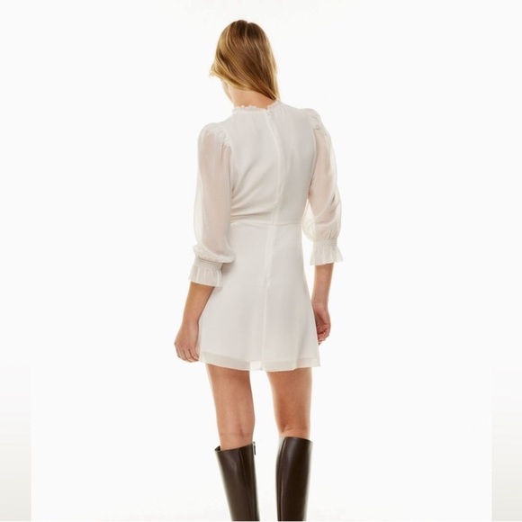 Wilfred white long sleeve sheer sleeves dress size 4 EUC - Picture 11 of 13